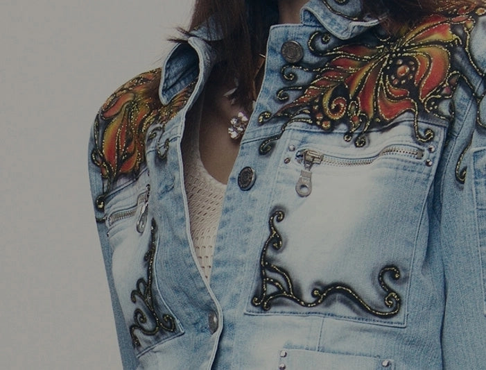 Art factory Embroidered Jean Jacket