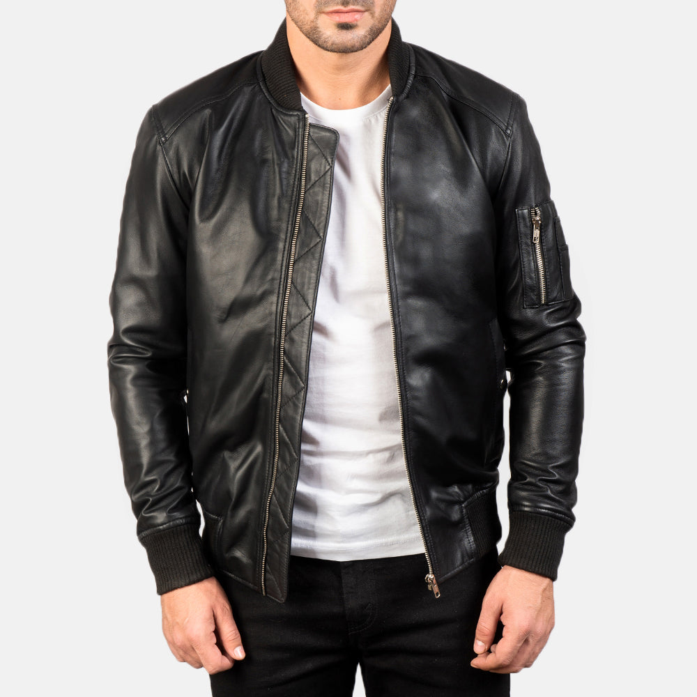 Men s Black Leather Jacket Buy Black Leather Jackets in UK The Jacket Maker